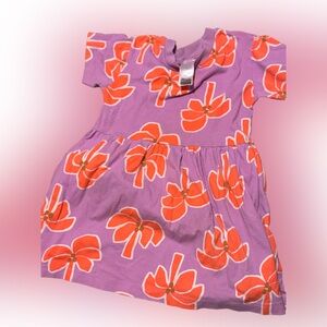 Bonds Lilac Top with Bright Orange Floral Design
